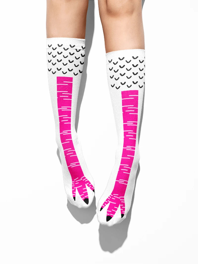 Men's Women's Creative Chicken Claw Socks Novelty Animal Toe Qme