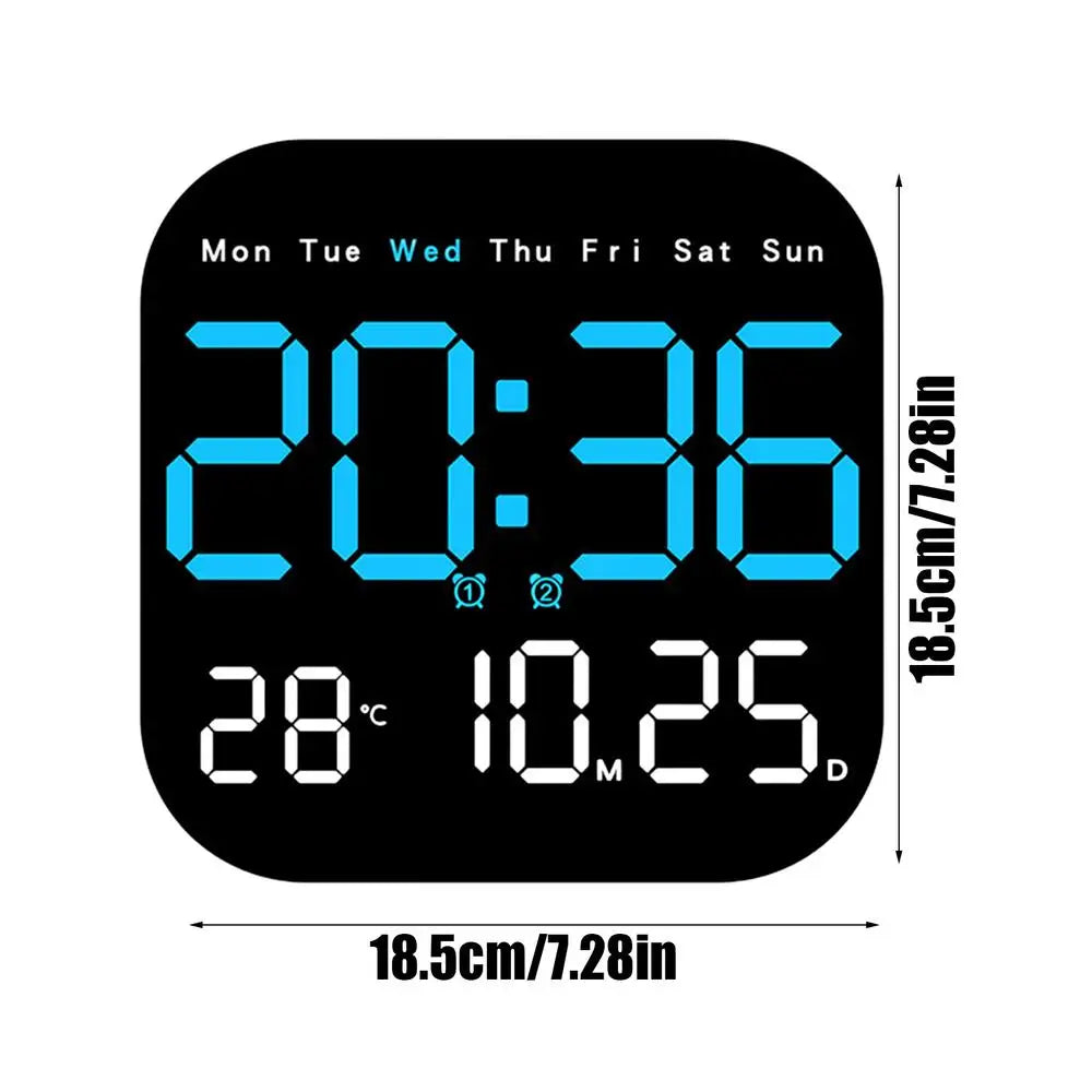Digital Wall Calendar LED Remote Control Battery Operated Qme Blue China Mainland