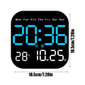 Digital Wall Calendar LED Remote Control Battery Operated Qme Blue China Mainland