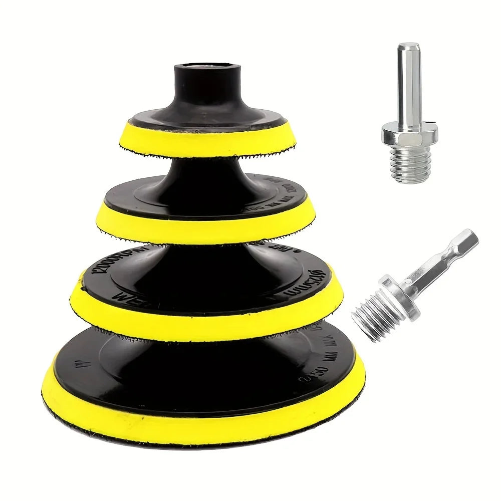 Sanding pad,threaded hexagonal drill adapter, uncharged,used for corner grinders, drill bit buffer polishing machine accessories Qme
