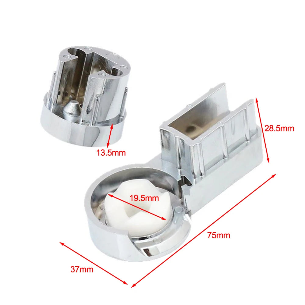 Bath Hinge Brackets For Shower Screens Robust ABS Material With Chrome Finish Designed For 6mm Glass Stability Qme
