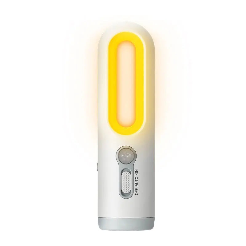 Portable 2 in 1 Flashlight Motion Sensor Night Light Bedroom Bathroom Reading Camping Lighting Baby Feeding Eye Care Bedside Lam Qme MY84100 Lamp