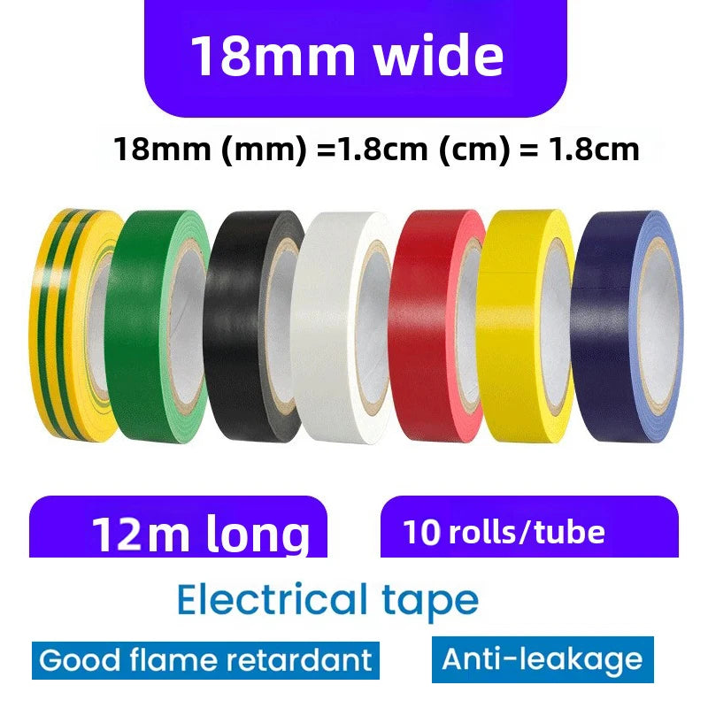 PVC colored electrical tape is waterproof, flame-retardant, insulated, and environmentally friendly Qme