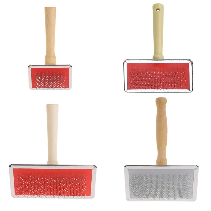 Dog Slicker Brush Pet Cleaning Small Large Hair Qme