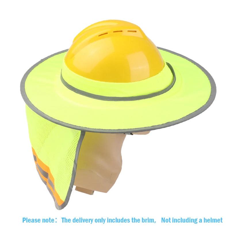 Temperature Sunscreen Safety Helmet Sun Protection Curtain Qme Yellow