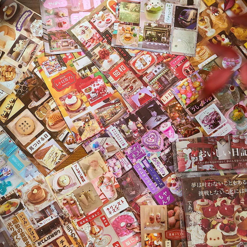 20 sheets Japanese Stationery Sticker Book Laptop Journal Creative Decorative Scrapbook Cartoon Stickers Kids School Account Qme