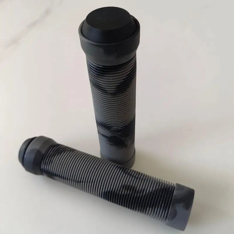 1Pair TPR Rubber Ergonomic Comfortable Mountain Bike Handlebar Grips Qme Gray