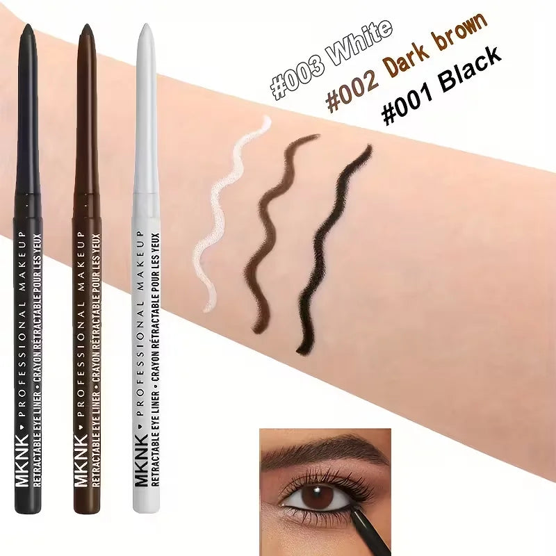 Auto Rotating Eyeliner Gel Pencil Lip Liner Easy Pigment Eye Makeup Qme