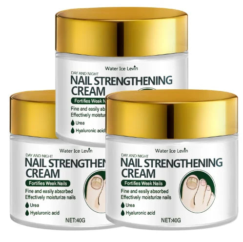Day & Night Nail Strengthening Cream with Hyaluronic Acid & Urea - Effectively Moisturizes, Nourishes & Protects Nails & Skin. Qme Beige 40g