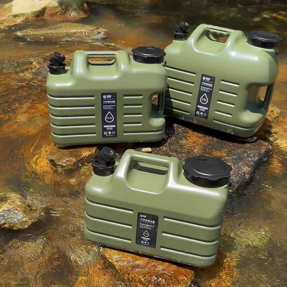18.5L Outdoor Water Bin Large Capacity Portable Drinking Water Canister with Detachable Faucet for Camping Fishing Picnic Hiking Qme Default Title