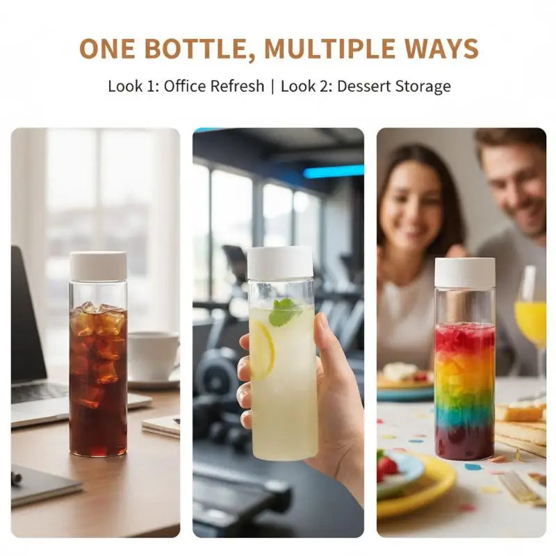 400 500 Round Disposable Juice Beverage Bottle Milk Tea Yogurt Qme