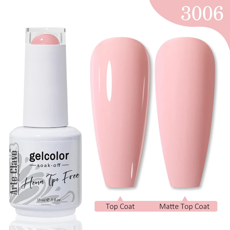 Arte Clavo Jelly Series Semi-transparent Light Pink Peach Gel Nail