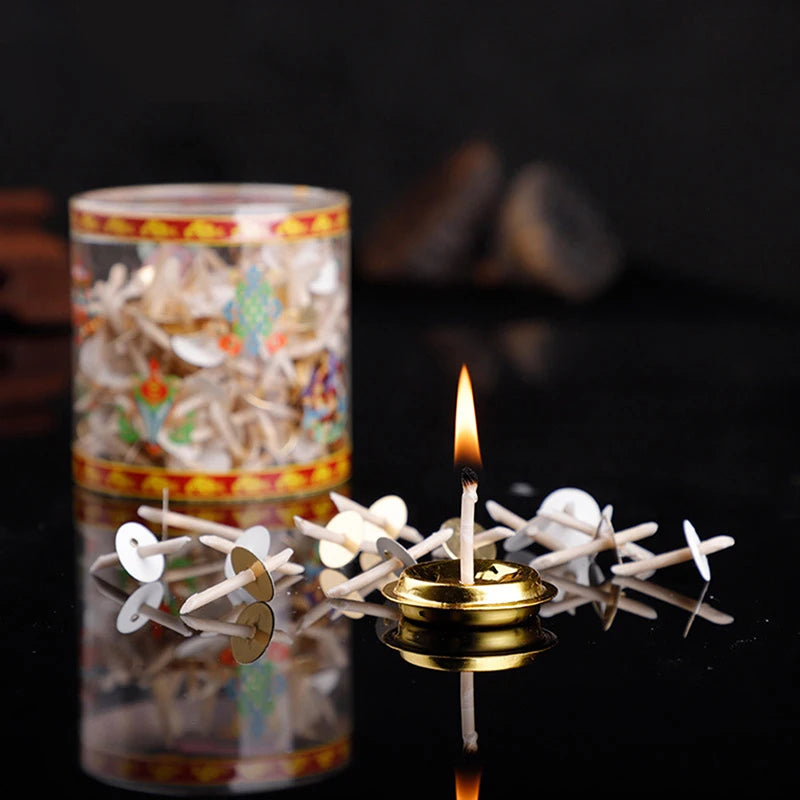 Box Oil Lamp Wick Making Supplies Floating Candle Handmade Holder Qme