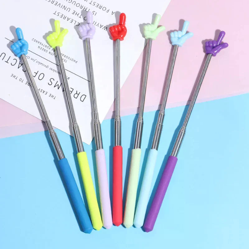 Retractable Teacher Pointer Finger Design Stainlesssteel Telescopic Qme