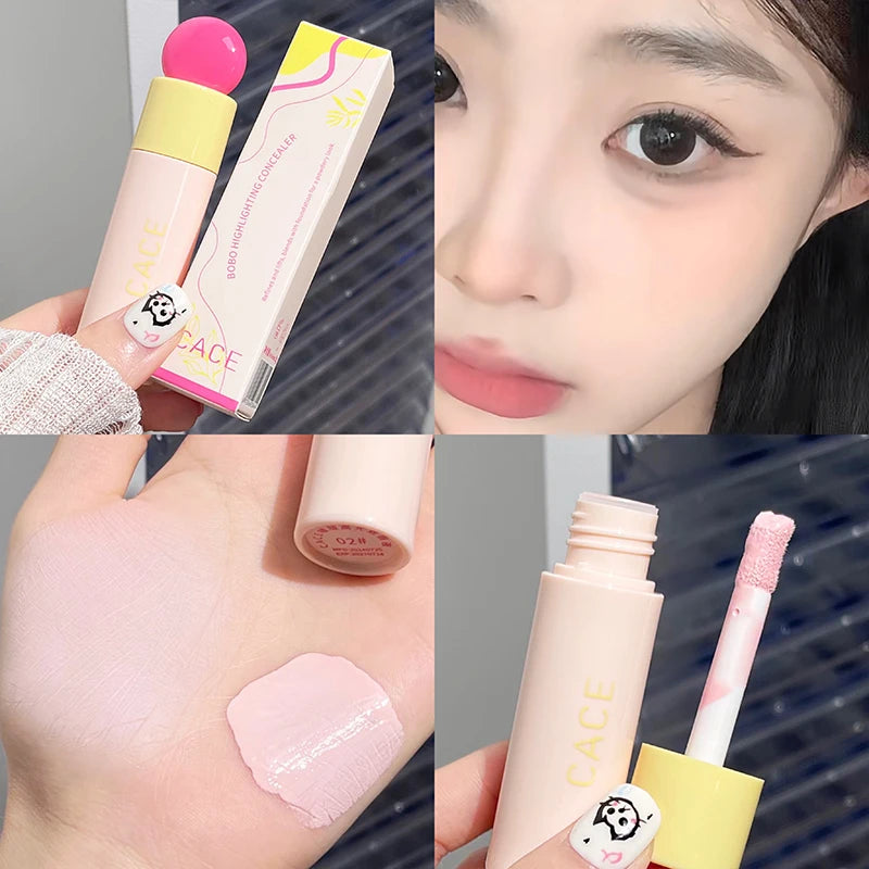 CACE 3 Colors Liquid Concealer Moisturizing Waterproof Full Cover Face Acne Dark Circles Concealer Cream Nourishing Cosmetics Qme 02