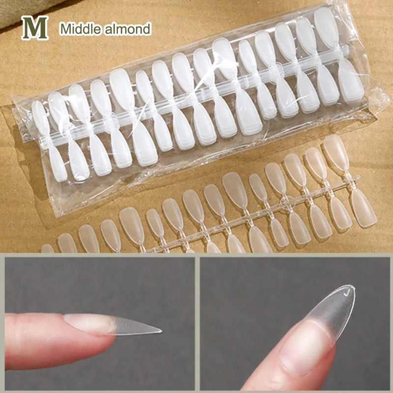 Bag Fake Nail Tips Matte Coverage Transparent False Nails Gel