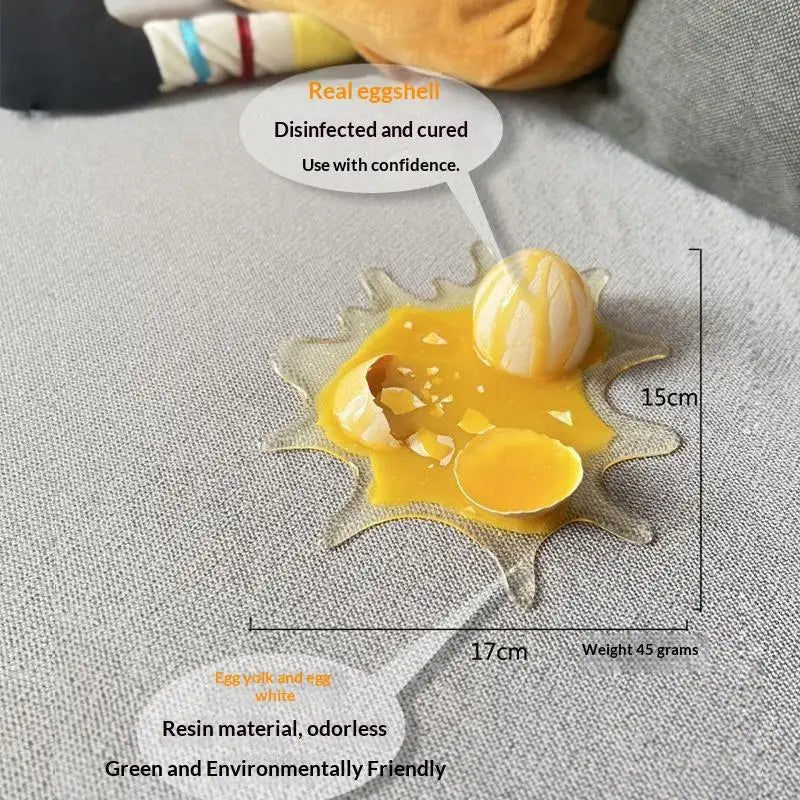 Funny Crushed Broken Egg Desk Cell Phone Holder Creative Parody Prank Stress Relief Toys Stand Home Ornament Decoration Props Qme