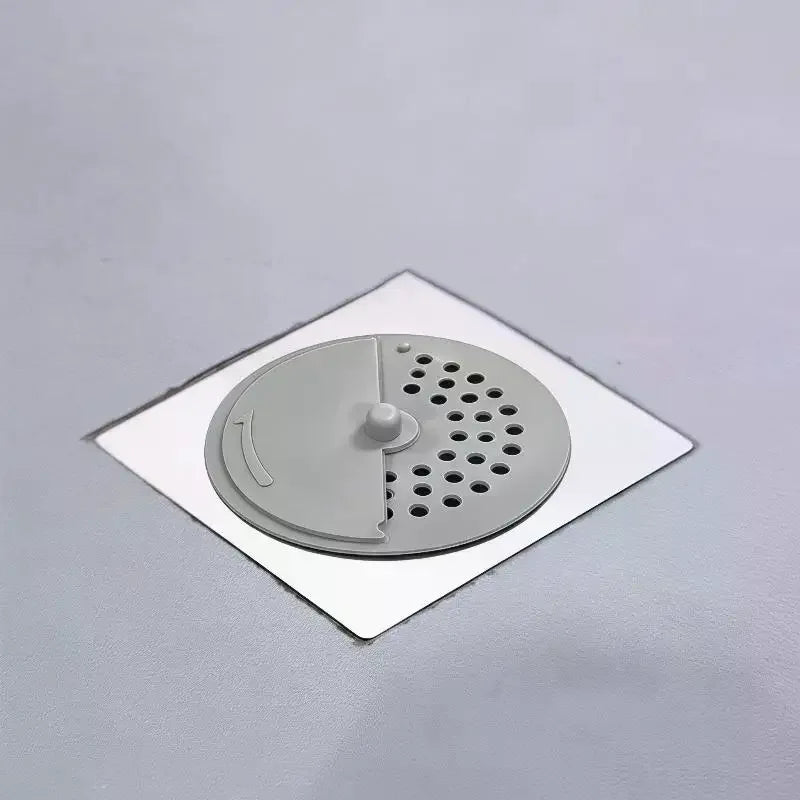 Rotatable Anti-odor Drain Cover Hair Filter Sink Sewer Lid Holes Qme