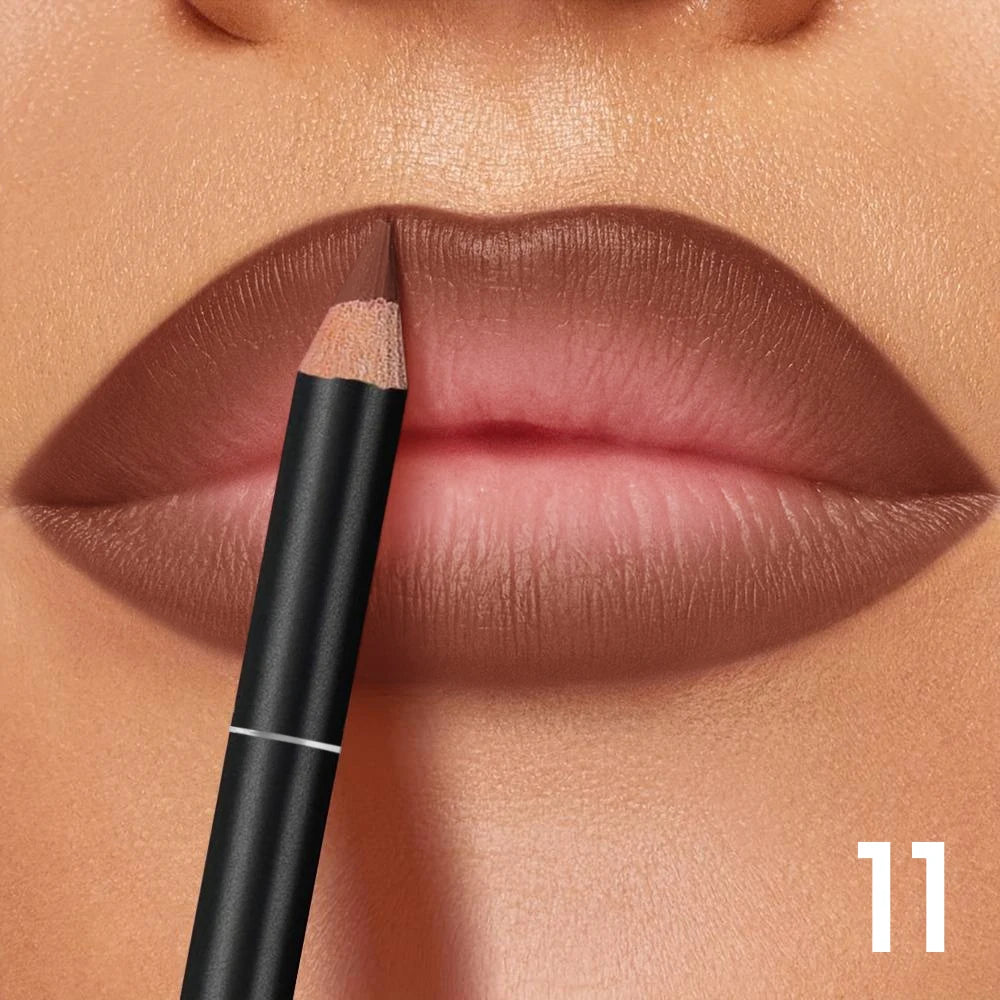 Ultra-long Lasting Matte Lip Liner Pen Smudge-proof Clump-free Full Qme 11