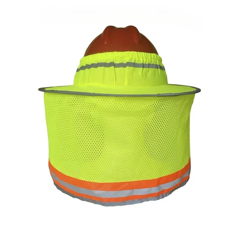 Reflective Stripe, Summer Sun Shade, Safety Hard Hat Neck Shield, Reflective Cap Cover for Construction Workers Qme