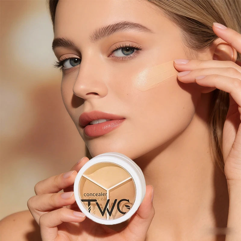 Three Concealer Durable Waterproof Covering Pockmarks Natural Matte Qme 15g