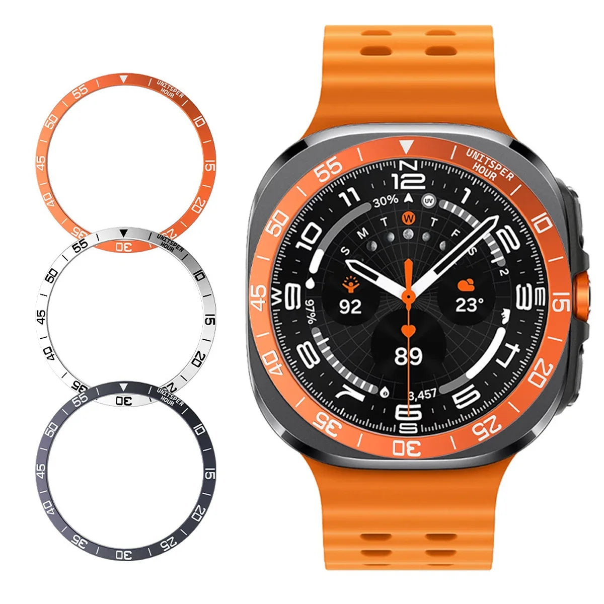 Metal Cover Bezel Ring Case For Samsung Galaxy Watch 7 Ultra 47mm SmartWatch Protector Case Steel Frame Shell Bumper Accessories Qme