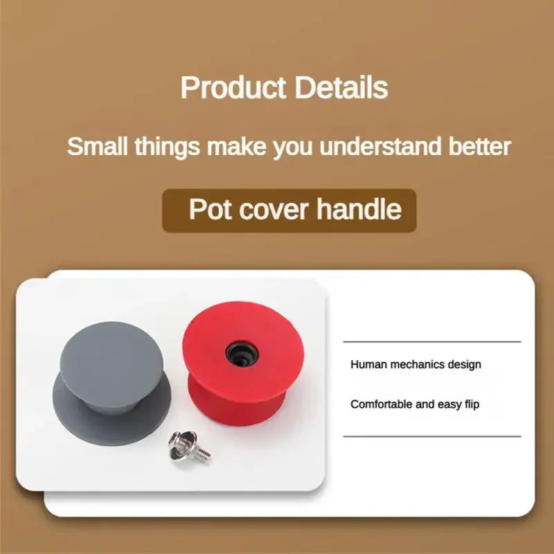 1/2/3PCS Silicone Universal Pot Lid Knob Pot Handle Replacement Kitchen Cookware Cover Knobs for Pan Lid Kitchen Accessories Qme