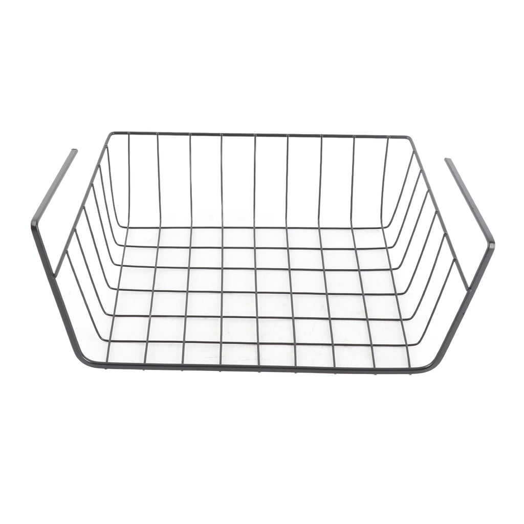 Under Shelf Wire Basket Fine Crafted Under Shelf Storage Basket Large Capacity All Metal for Pantry for Bookshelf for Office Qme