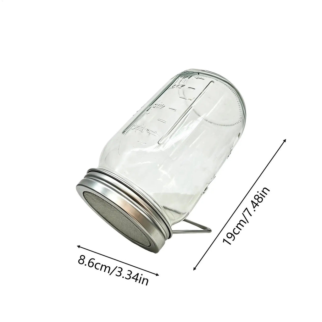 Bean Sprouts Grow Stackable Portable Clear Glass Wide Mouth Growing Qme