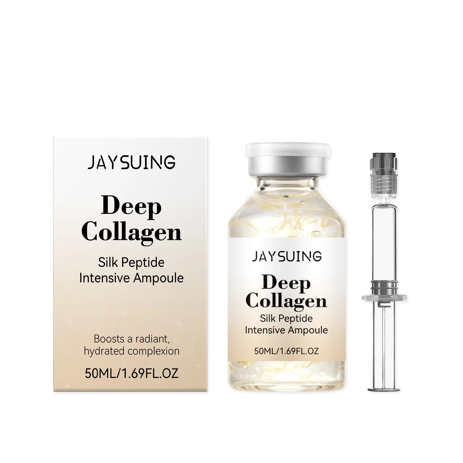 Collagen Silk Peptide Intensive Ampoule Lifting Tighten Skin Elasticity Booster Hydrating Anti-Wrinkle Firming Moisturizer Skin Qme 50ml Boxed