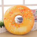 Soft And Comfortable Multi-function Plush Round Shape Cute Pillow Stuffed Seat Pad Sweet Doughnut Foods Cushion Cover Case Toys Qme Multicolor
