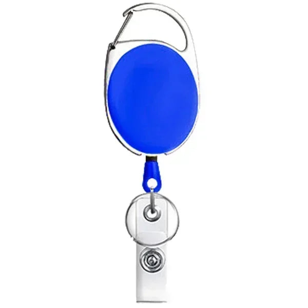 Transparent Cards Slots ID Tag Heavy-Duty Badge Holders Hard Transparent Scratch-Proof Case Protector Retractable Badge Clips Qme Blue Clip