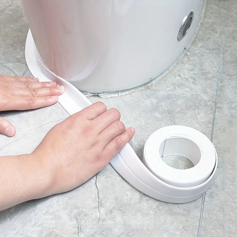 Bathroom and toilet waterproof sealing tape, bathtub and wall self-adhesive sealing strip, sink anti-fouling PVC sealing tape Qme