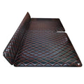 Car Mattress PU Leather Car Back Seat Folding Bed Mattress Non-Inflatable Portable Back Seat Mattress for Sedan SUV Truck Qme Black