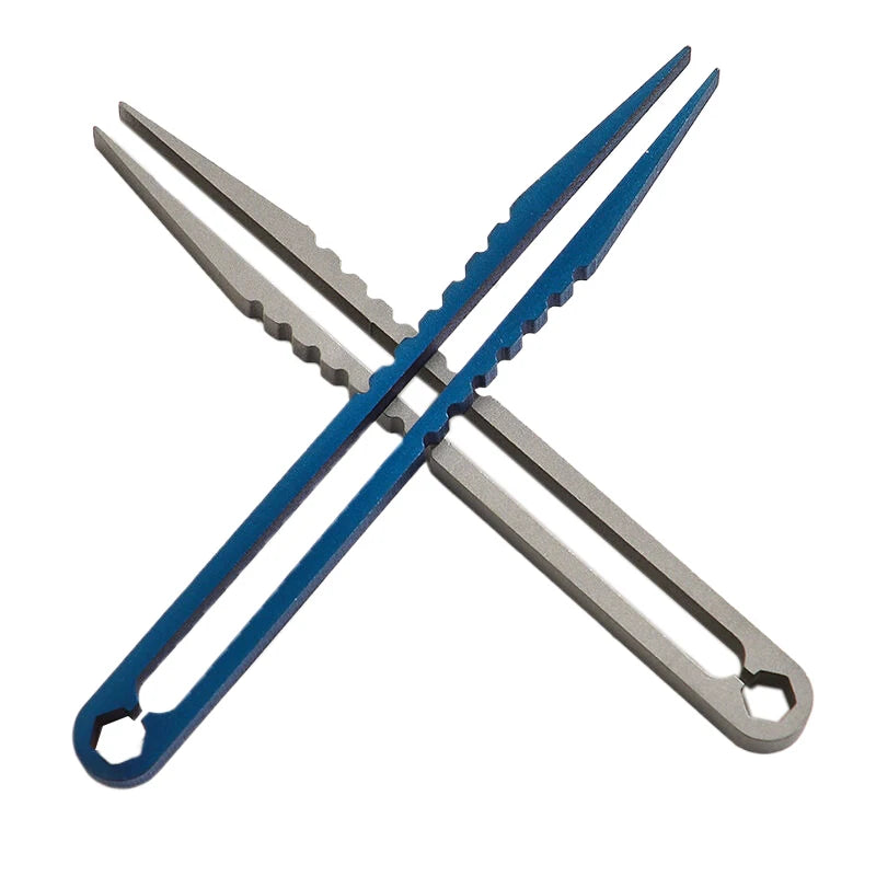 Tweezers Pick Up Clamping Titanium TC4 Clip EDC Multipurpose Gadget Qme