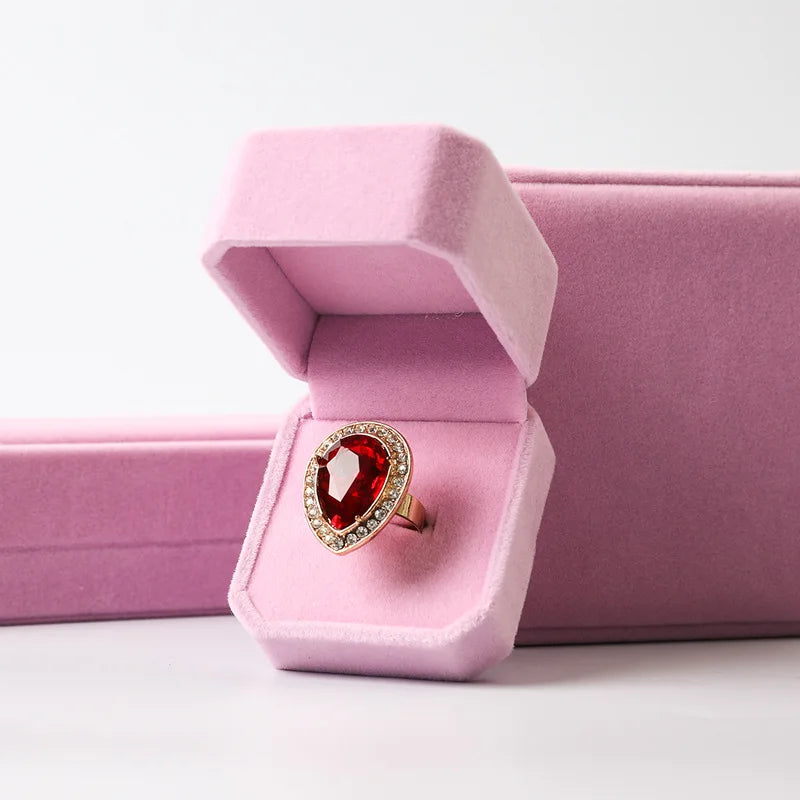 Velvet Jewelry Box - Storage Case for Rings Necklaces Bracelets Ring Box Gift Box Earring Holder Gift Box Necklace Organizer Qme