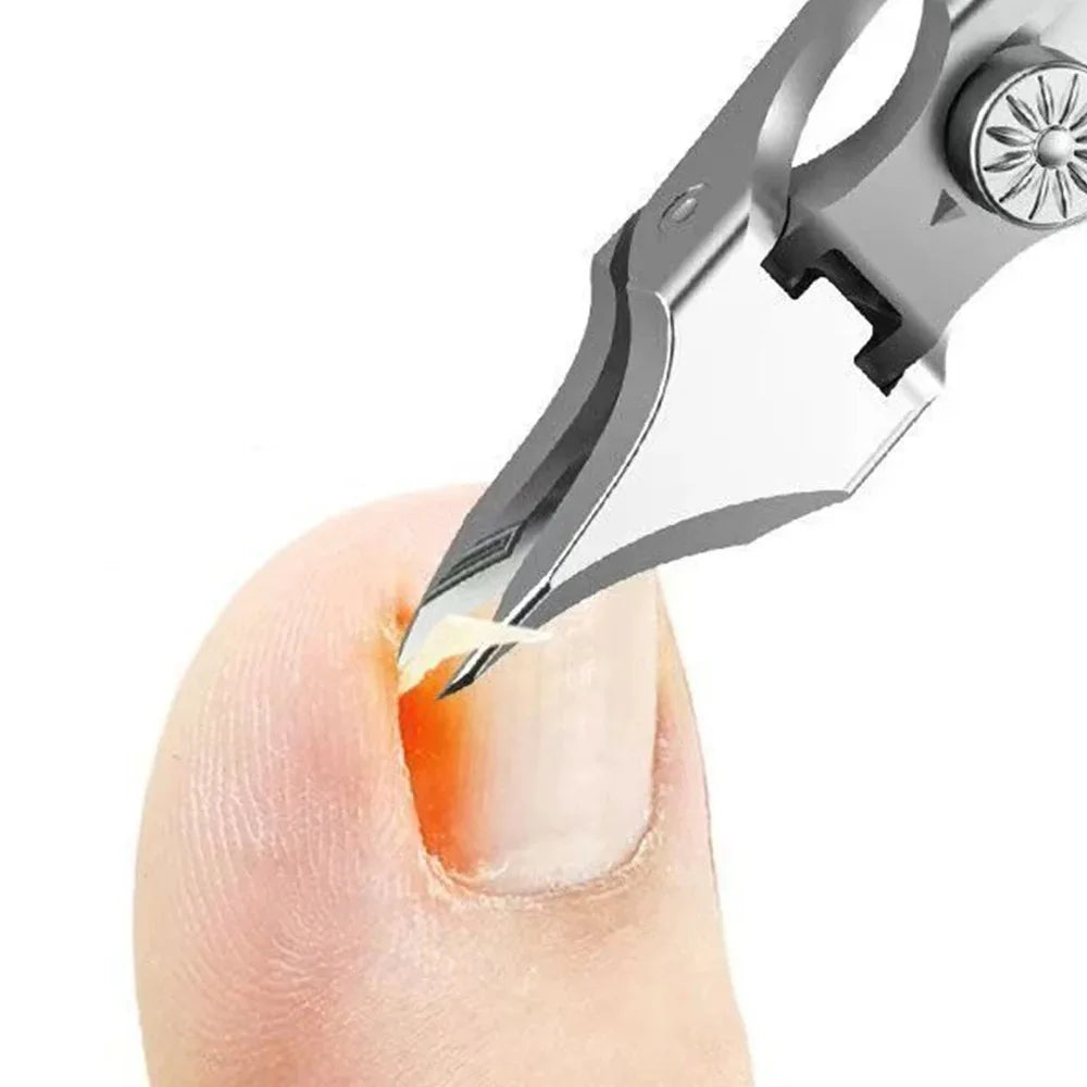 Professional Slanted Nail Clippers Sharp Stainless Steel Wide Opening Qme