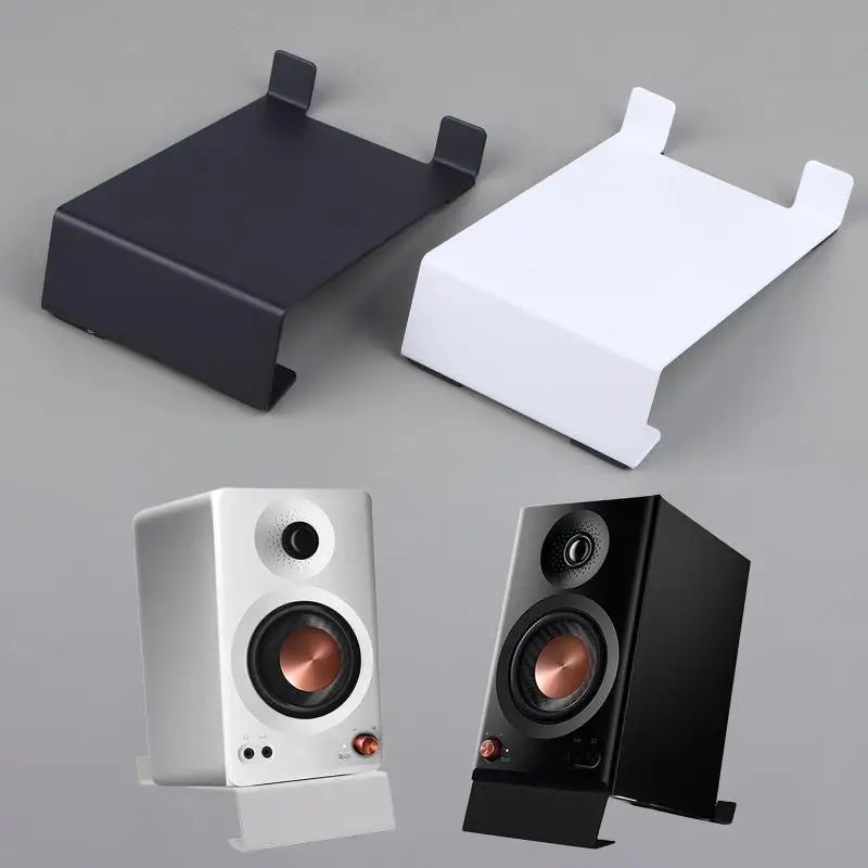 MR5BT Heavy Duty Metal Desktop Speaker Stand Anti Slip Base Bracket Qme