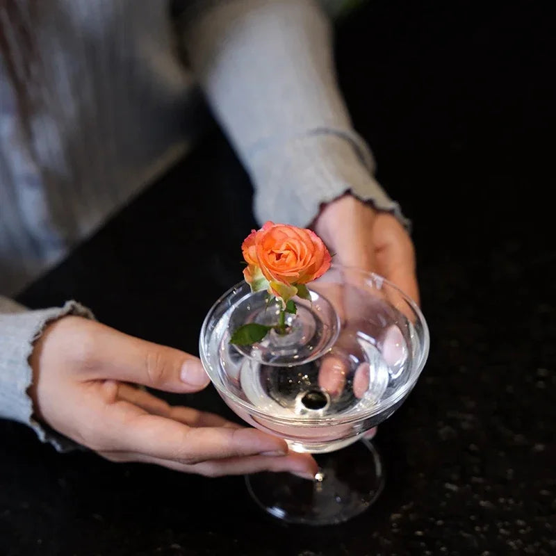 5/10pcs Hydroponic Floating Floral Holder Floating Flower Stem Holder Transparent Stem Display Arranger Organizer Tool Qme