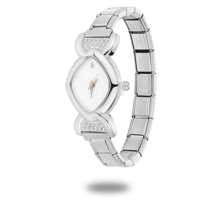 Fashion Watch Women's DIY Width Italian Elastic Charm Stainless Candy