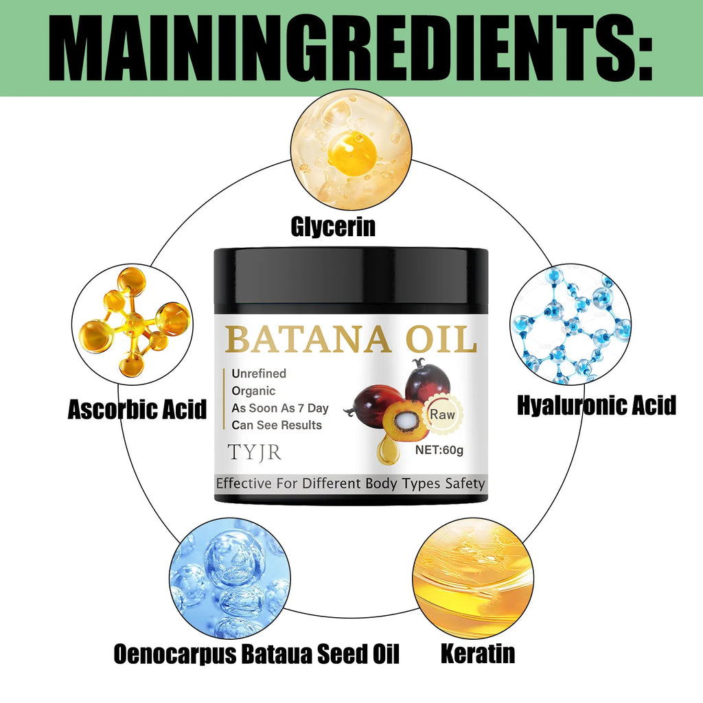 Batana Oil Hair Mask Repair Dry Damage Smooth Soften Frizzy Anti Hair Loss Nourishing Scalp Treatment Shiny Straighten Hair Care Qme