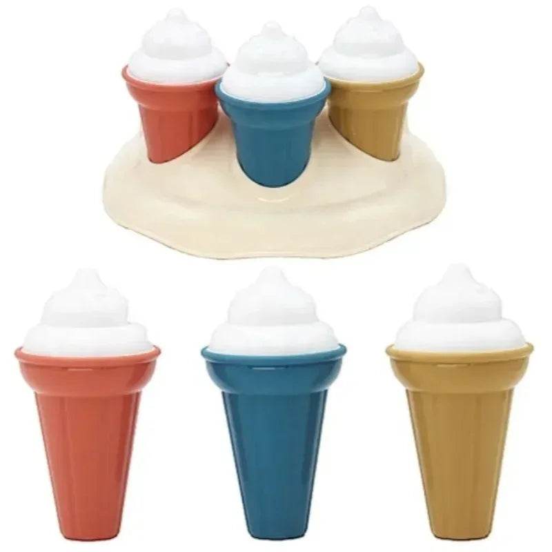 Kids Beach Toy Digging Sands Tool Sand Toys Set with Shovel Rake Water Bucket Ice Cream Mold for Toddler Boy Girl Birthday Gifts Qme