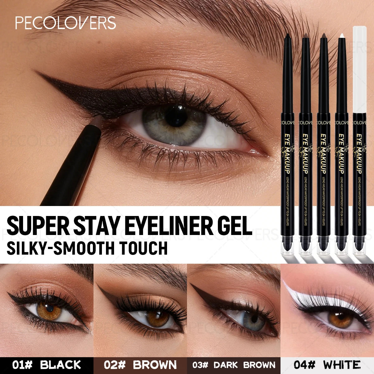 Double Head Eyeliner Gel Pen Multi Selection Rendering Not Easy Qme