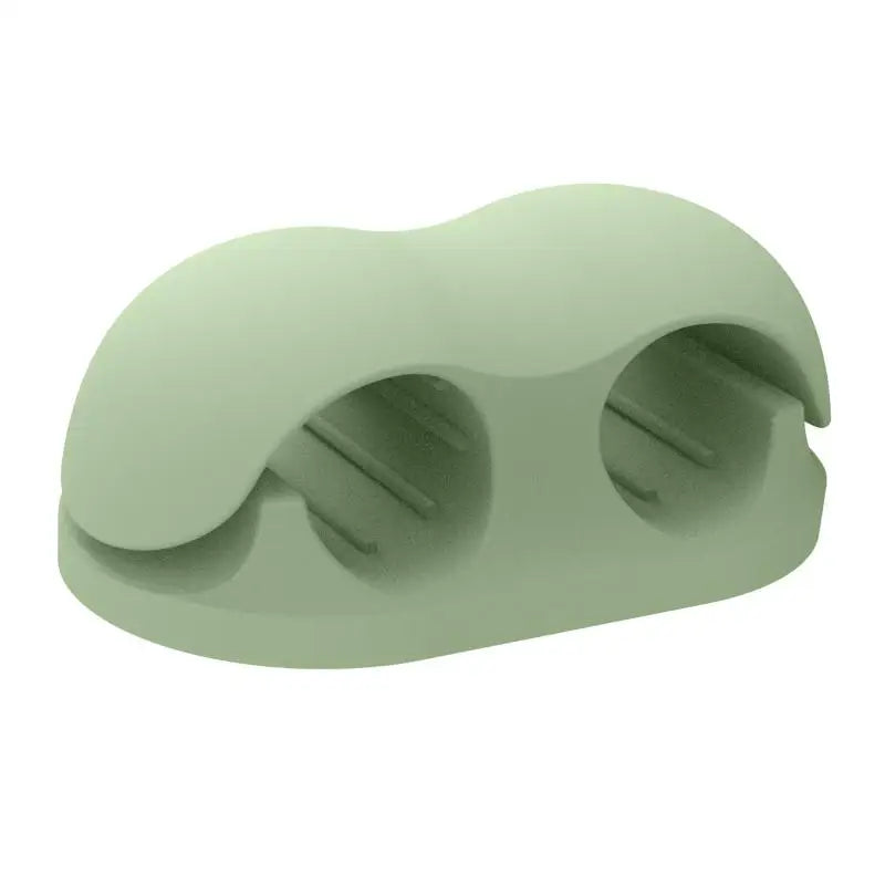 Self-adhesive Silicone Pen Holder Anti-slip Anti-loss Organizer Qme Green Double holes