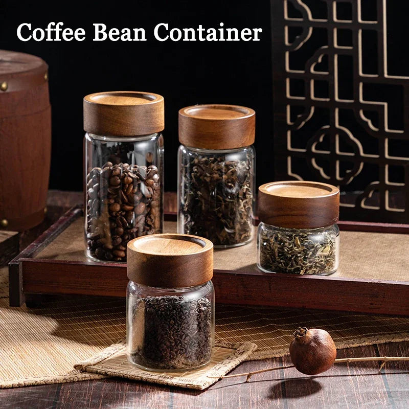 Coffee Beans Storage Container Tube Display Rack Tea Bottle Glass Single Dose Espresso Accessory Coffeware Set Barista Tool Gift Qme