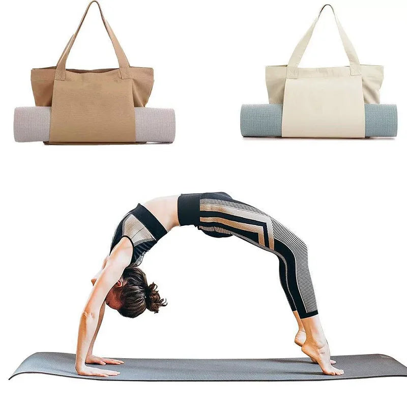 Crossbody Yoga Mat Backpack Padded Straps Compact Spacious Travelers Qme