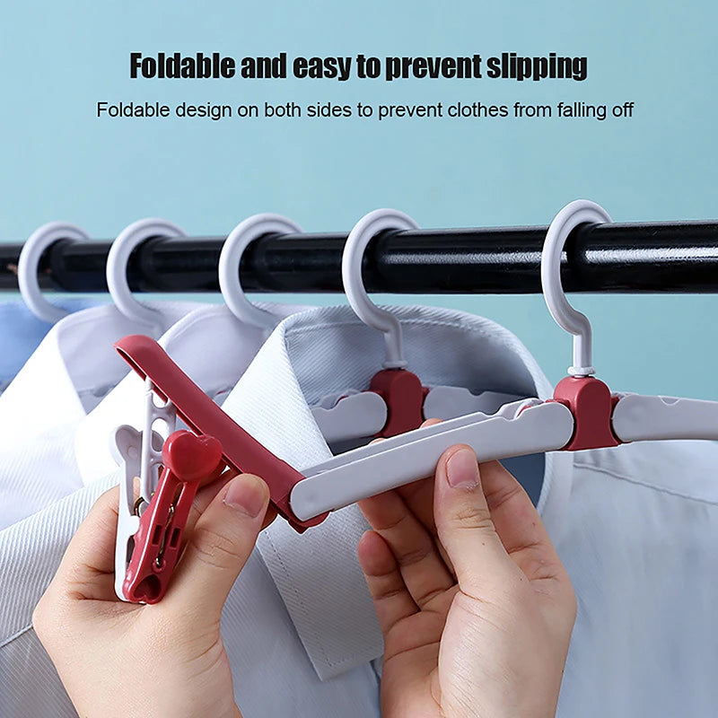 Foldable Baby Clothes Drying Rack Colorful Travel Hangers Portable Qme