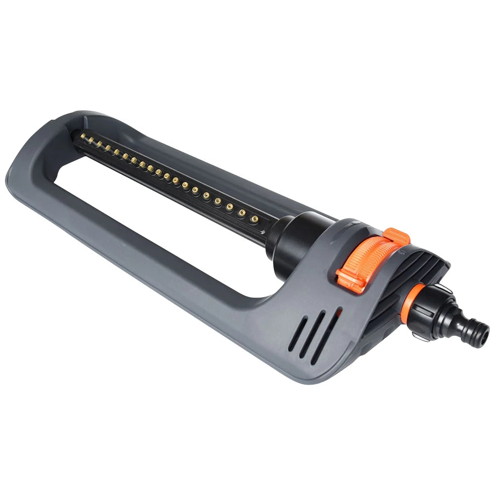 Oscillating Sprinkler 19 Hole Nozzles Lawn Sprinkler Swing Irrigation Sprinkler for Yard Qme Grey
