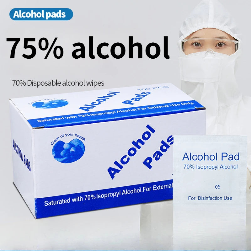 Disposable disinfection car interior cleaning wound treatment essential for home, 75% alcohol disinfection cotton paper Qme