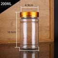 5pcs 200ml Plastic Bottle With Metal Cap Transparent Plastic Dried Fruit Bottle With Cap Empty Bottle Sealed Bottle Jar Qme 200ml Gold lid 5 pcs